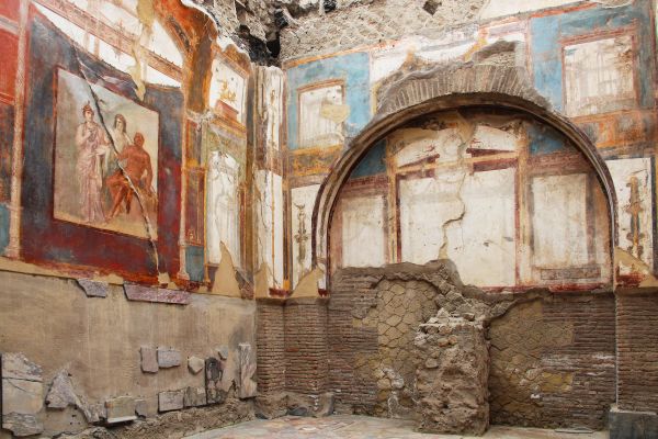 Fresco in the ruins of Herculaneum